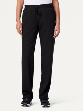 Jaanuu Black Knit-Waist Scrub Pant